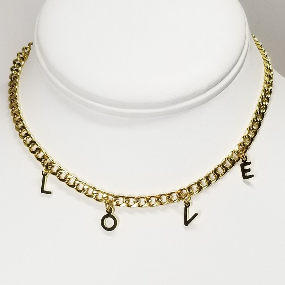 L.O.V.E. Charms Choker Necklace NEW - Picture 5 of 7